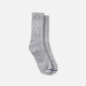 Cotton Blend Ragg Crew Unisex Cotton Blend Ragg Crew Socks in Navy/White Cotton Blend