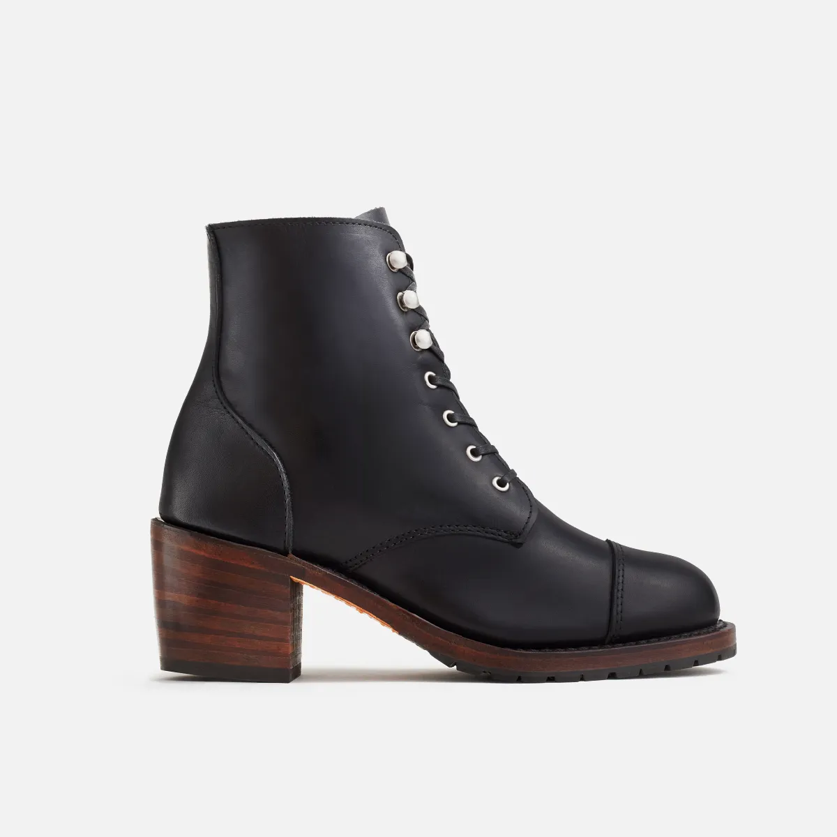 Eileen Women's Heeled Boot in Amber Harness - Image 9