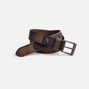 Heavy Duty Work Leather Belt Men's Leather Belt in Brown