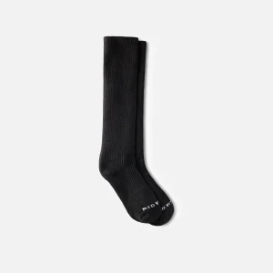 Everyday Work Medium Weight Over-the-Calf Unisex Cotton Blend Over-the-Calf Sock in Black