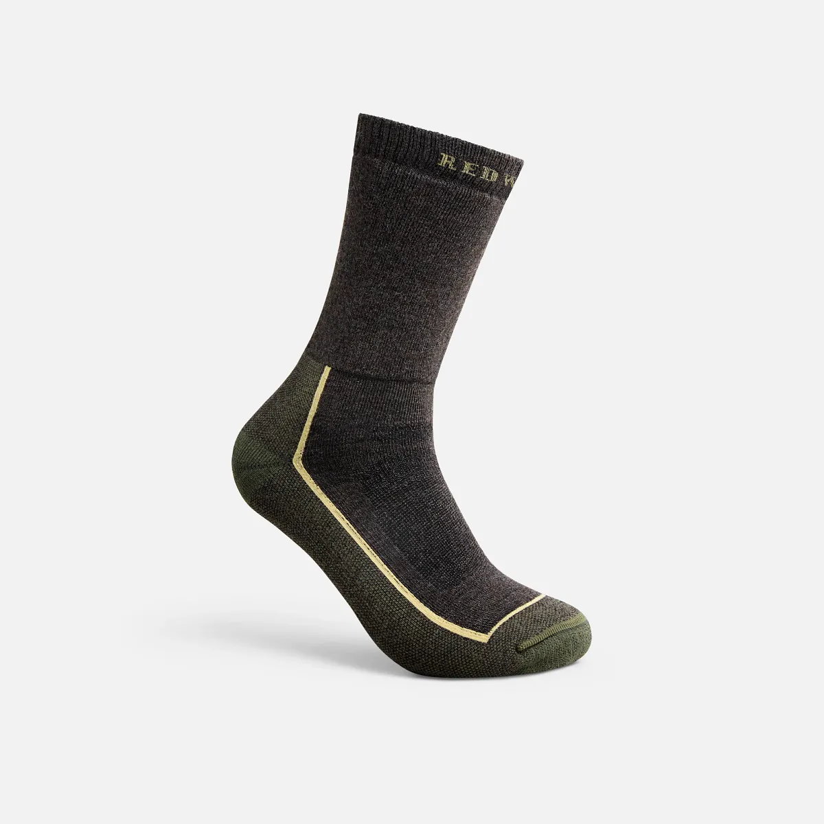 Premium Safety Medium Weight Crew Unisex Merino Wool Blend Crew Sock in Charcoal - Image 2