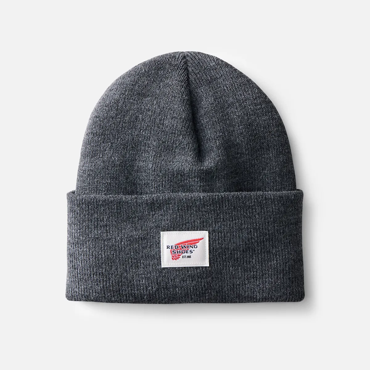 Logo Knit Beanie Hat Unisex Cuffed Beanie Hat in Stone - Image 10