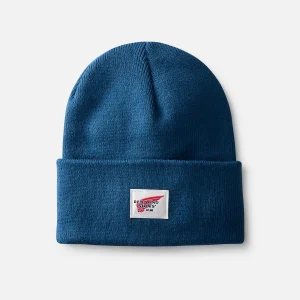 Logo Knit Beanie Hat Unisex Knit Watch Hat in Blue