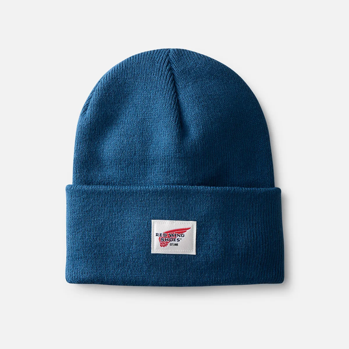 Logo Knit Beanie Hat Unisex Cuffed Beanie Hat in Stone - Image 7
