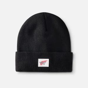Logo Knit Beanie Hat Unisex Knit Watch Hat in Black