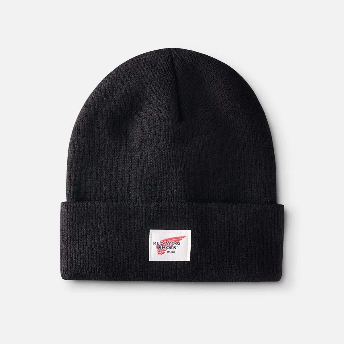 Logo Knit Beanie Hat Unisex Cuffed Beanie Hat in Stone - Image 4