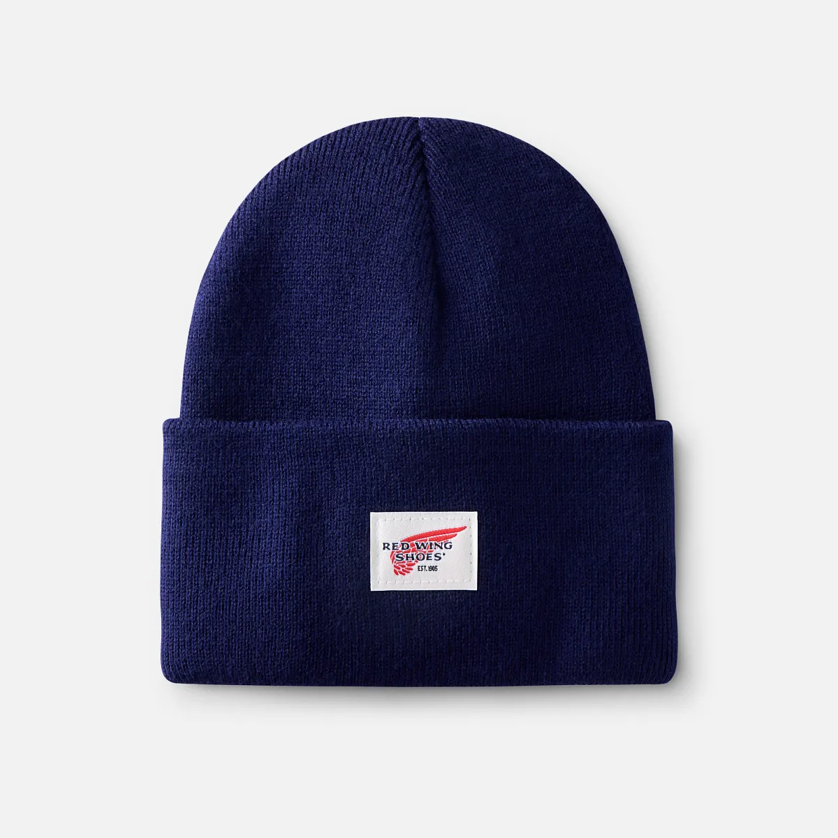 Logo Knit Beanie Hat Unisex Cuffed Beanie Hat in Stone - Image 8