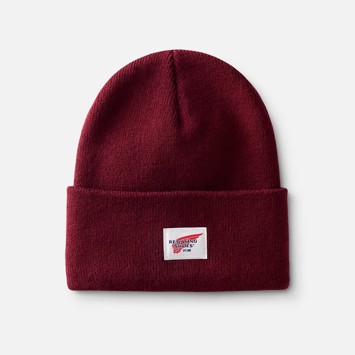 Logo Knit Beanie Hat Unisex Cuffed Beanie Hat in Stone - Image 2