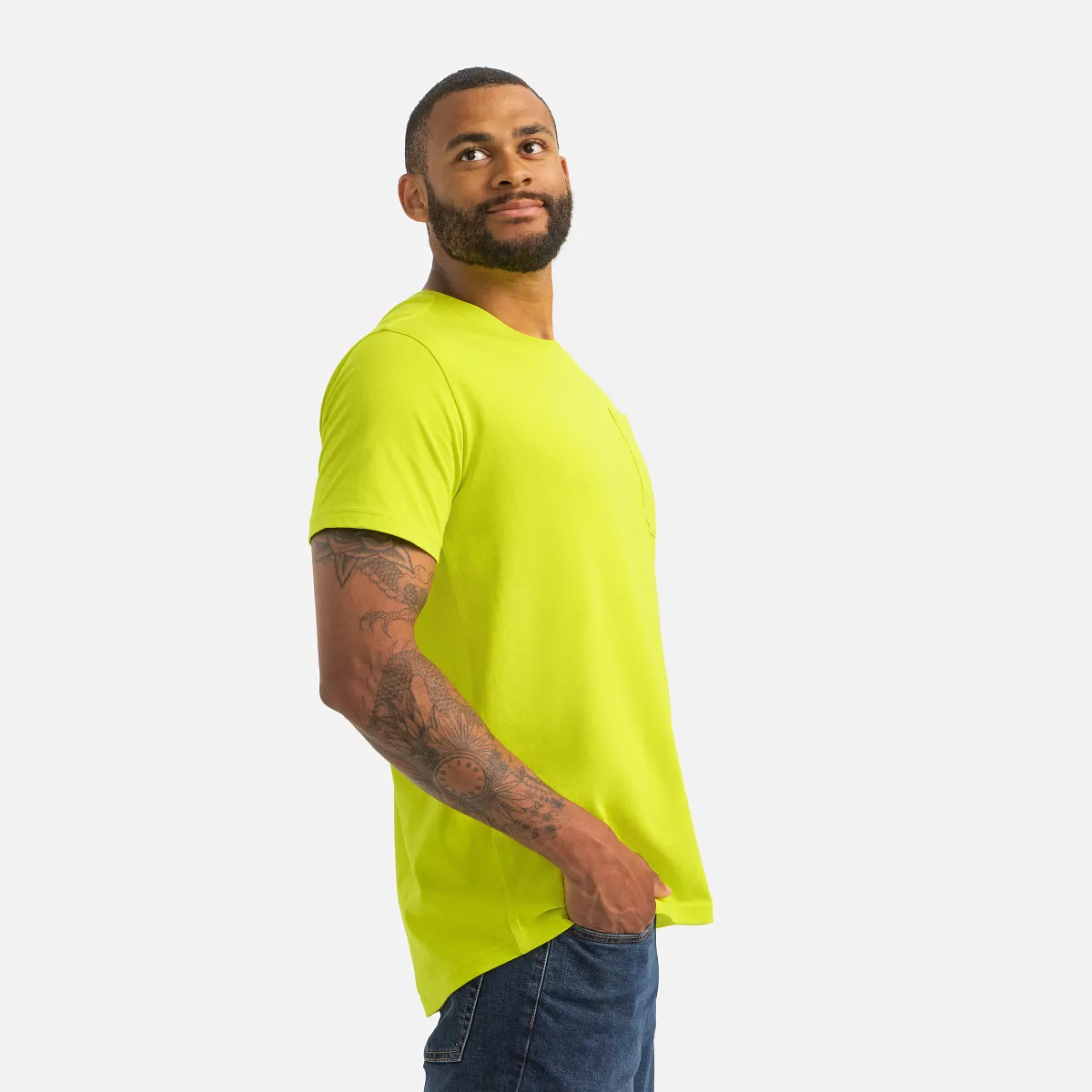 Short Sleeve Pocket T-Shirt Men's Short Sleeve T-Shirt in Black - Image 23