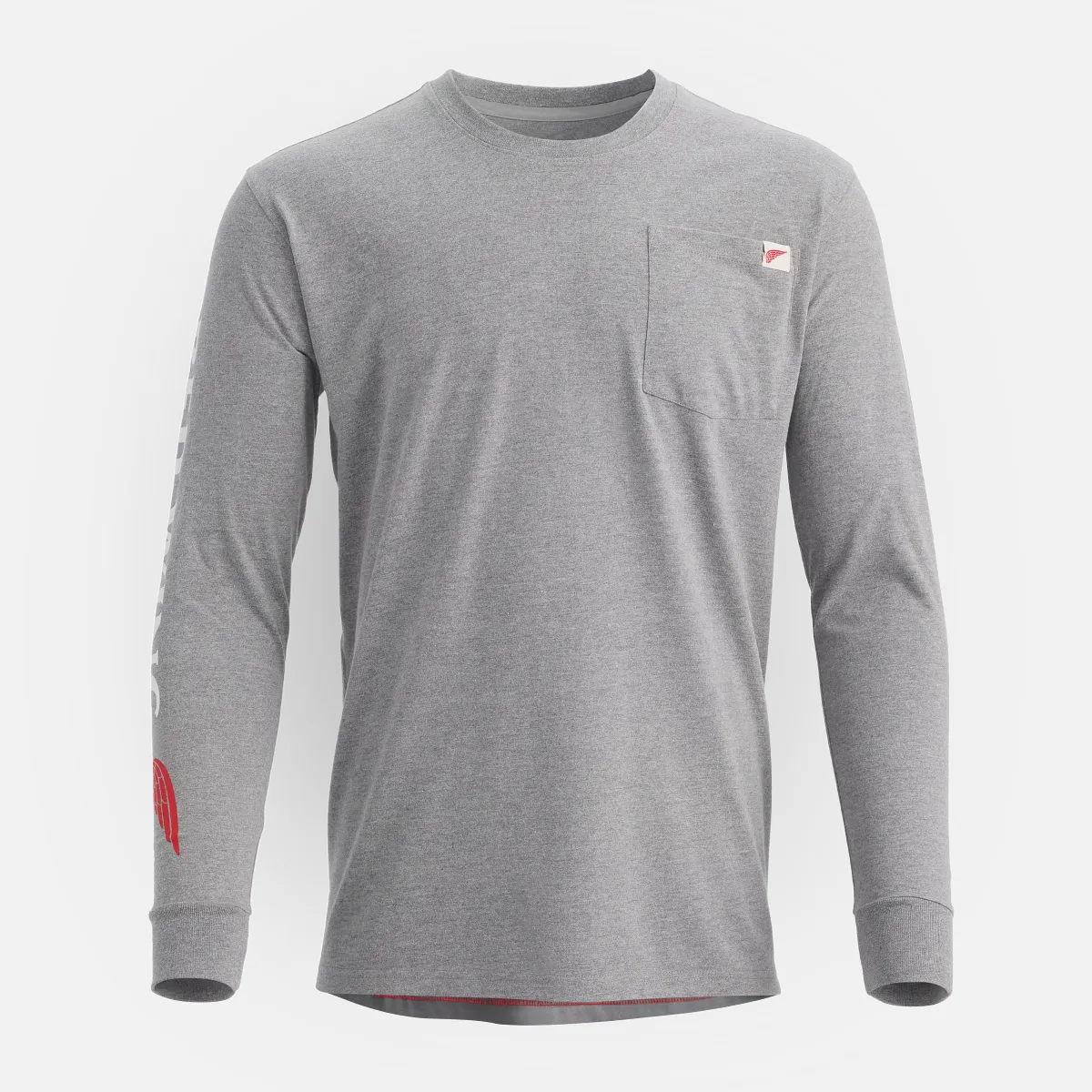 Long Sleeve Pocket T-Shirt with Sleeve Print Men's Long Sleeve T-Shirt in Black - Image 16