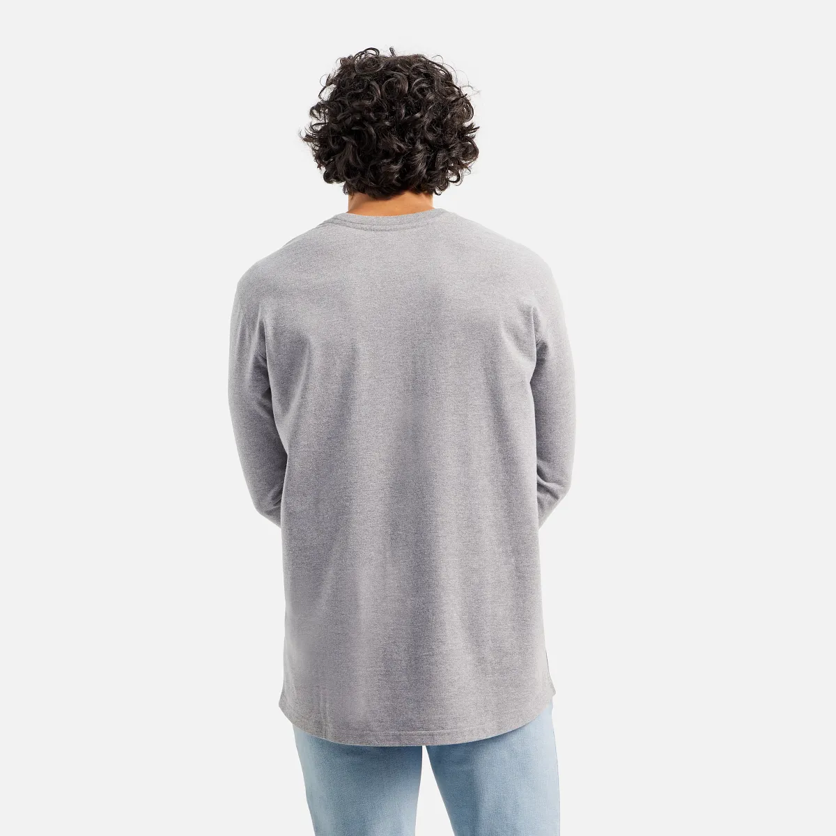 Long Sleeve Pocket T-Shirt with Sleeve Print Men's Long Sleeve T-Shirt in Black - Image 19