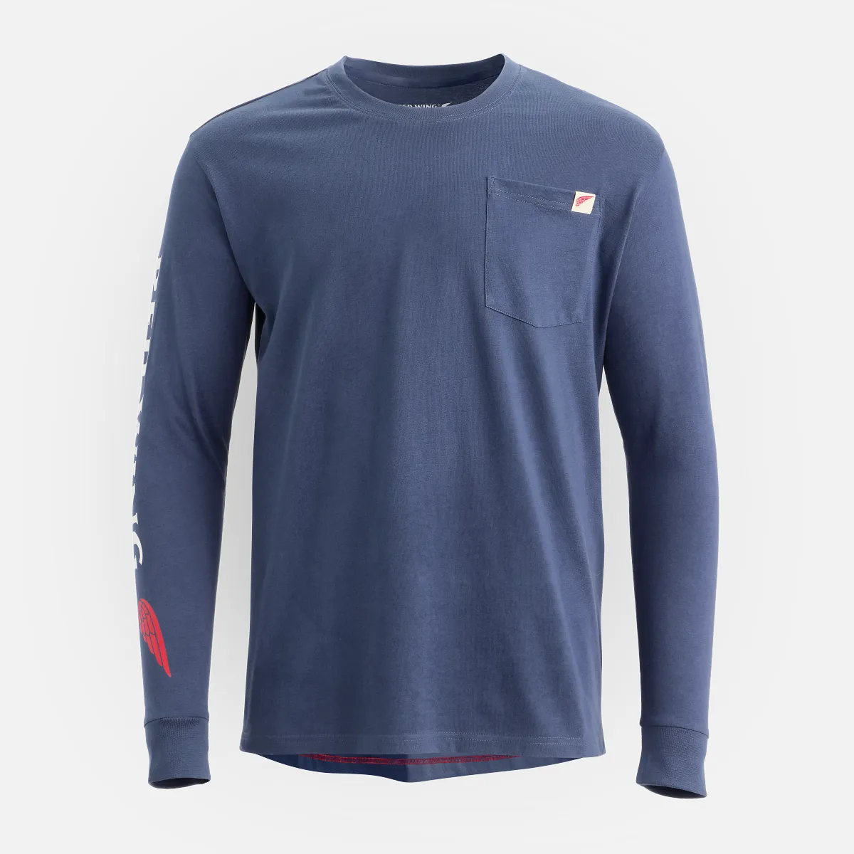 Long Sleeve Pocket T-Shirt with Sleeve Print Men's Long Sleeve T-Shirt in Black - Image 11