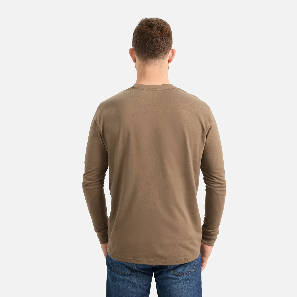 Long Sleeve Pocket T-Shirt with Sleeve Print Men's Long Sleeve T-Shirt in Black - Image 9