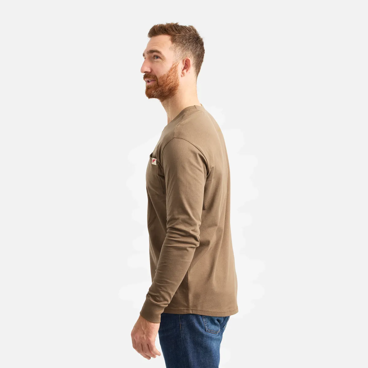Long Sleeve Pocket T-Shirt with Sleeve Print Men's Long Sleeve T-Shirt in Black - Image 10