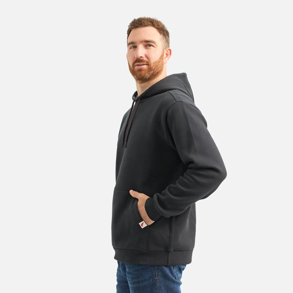 Hoodie with Sleeve Print Men's Hoodie in Black - Image 5