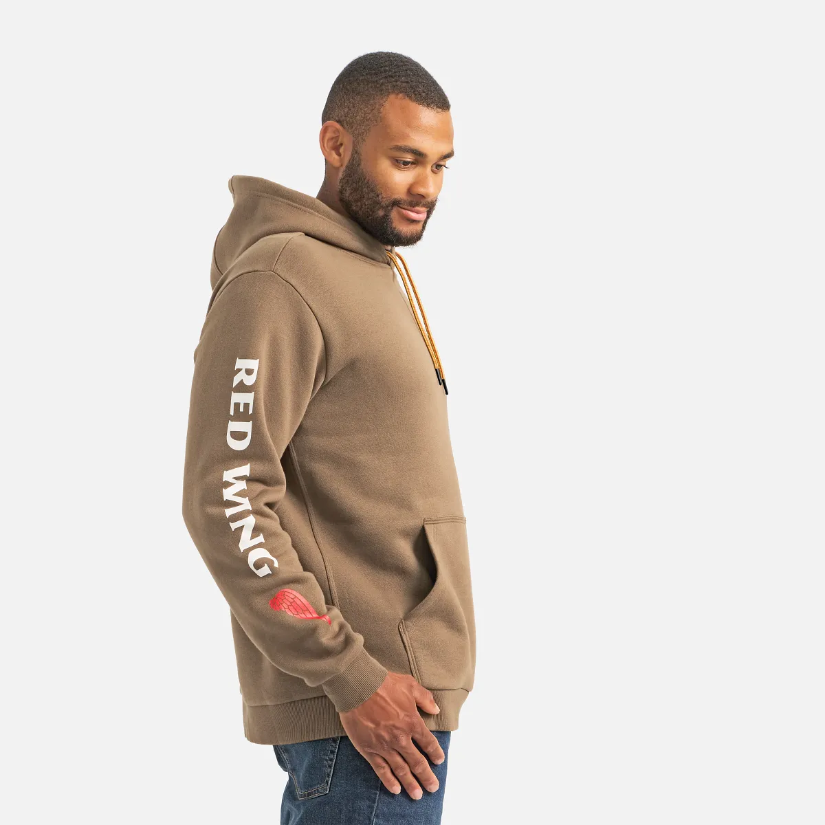 Hoodie with Sleeve Print Men's Hoodie in Black - Image 17