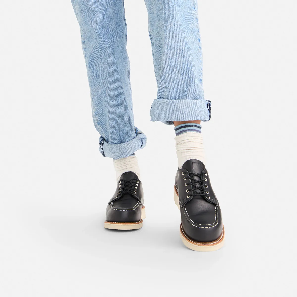 Shop Moc Oxford Women's Shop Moc Oxford in Black Boundary Leather - Image 2